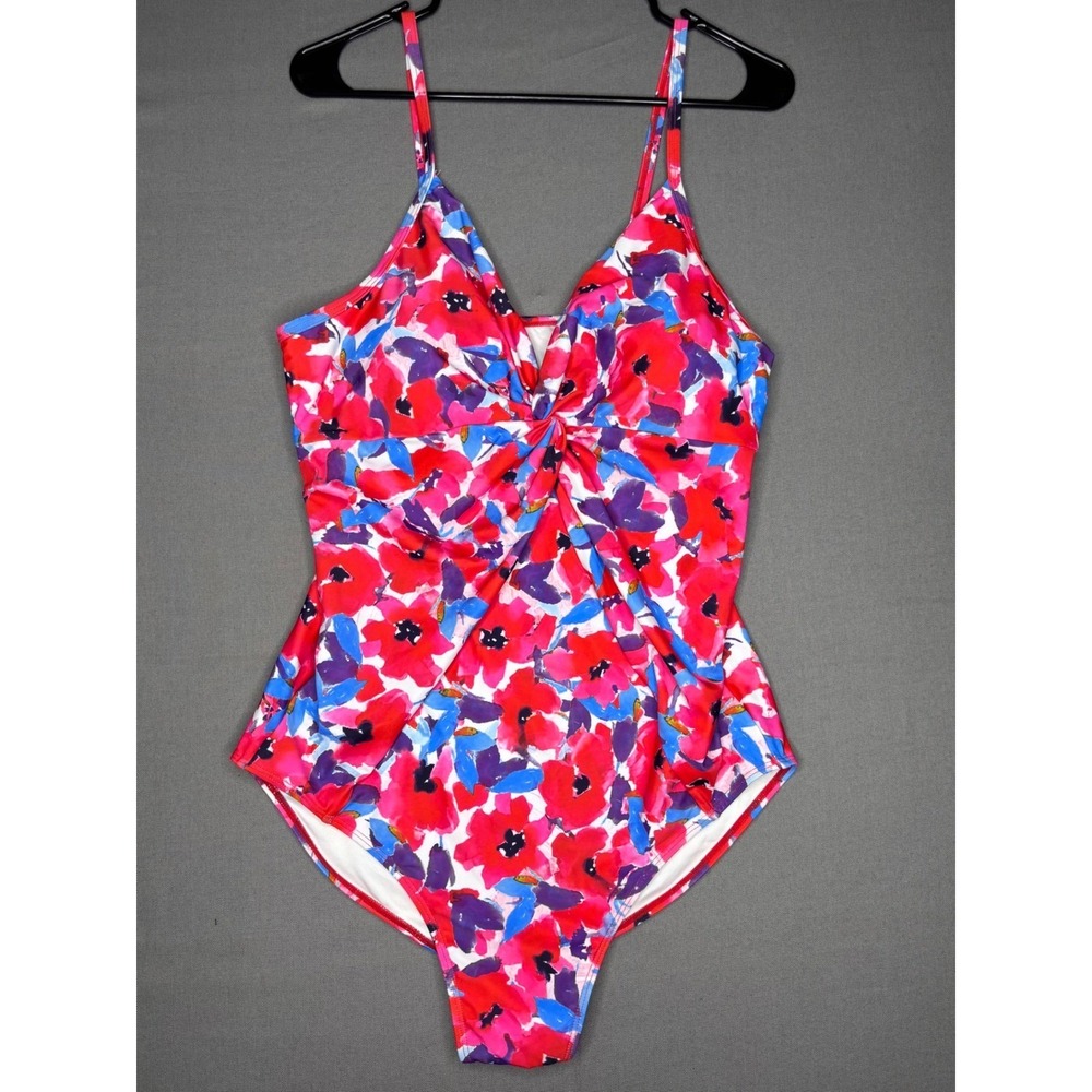Grace Karin Floral One-Piece Swimsuit & matching skirt - NWT - Tummy Control XL